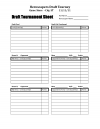 Draft Tournament Sheet